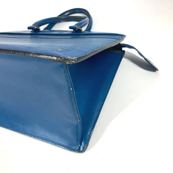 LOUIS VUITTON M48185 Epi Riviera Bag Shoulder Bag Tote Bag Leather Toledo Blue - Picture 15 of 15